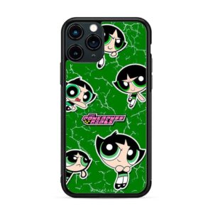 Chicas superpoderosas - Background agrietado verde