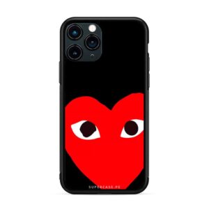 Corazón - Comme des garcons background negro