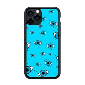 Pattern - Ojos background celeste