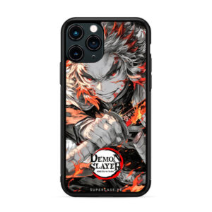 Demon Slayer - Kyojuro escala de grises flameado