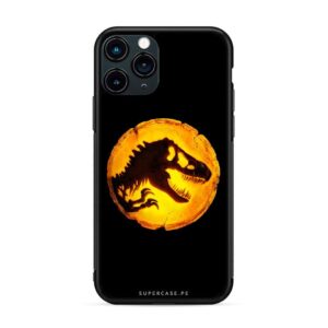 Jurasik world - Logo fosil background negro