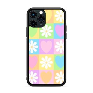 Aesthetic mix - Wallpaper de corazones y girasoles color pastel
