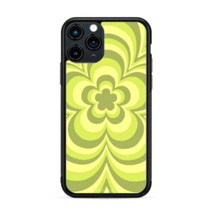 Pattern - Flor verde y amarillo pastel