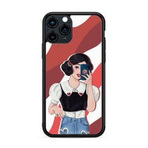 Princesas disney - Blanca nieves background rojo