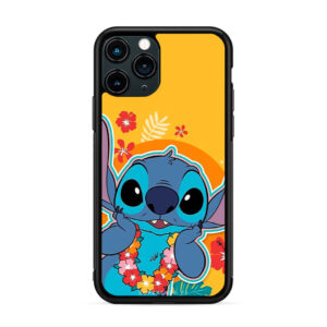 Lilo y stich - Wallpaper flores background amarillo